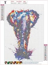 Lidiper 5D Diamond Painting Kit Elephant 30x40cm DIY Full Drill Crystal view 2
