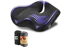 SITCUSHION Extra Large Office Chair Cushion for Sciatica Pain Relief, Memory Foam Seat Cushion for Car Seat Pad, Orthopedic Pillow. Computer Chair Cushion for Tailbone Pain Relief All Day Comfort(Gray)