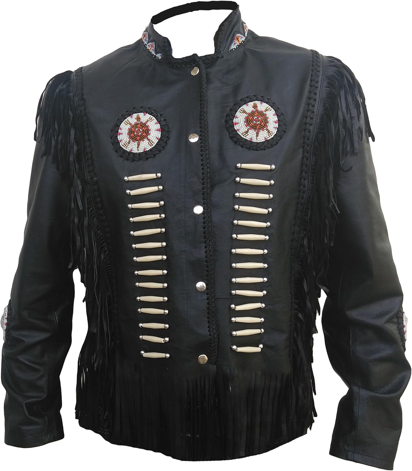 mens western leather jackets with fringe