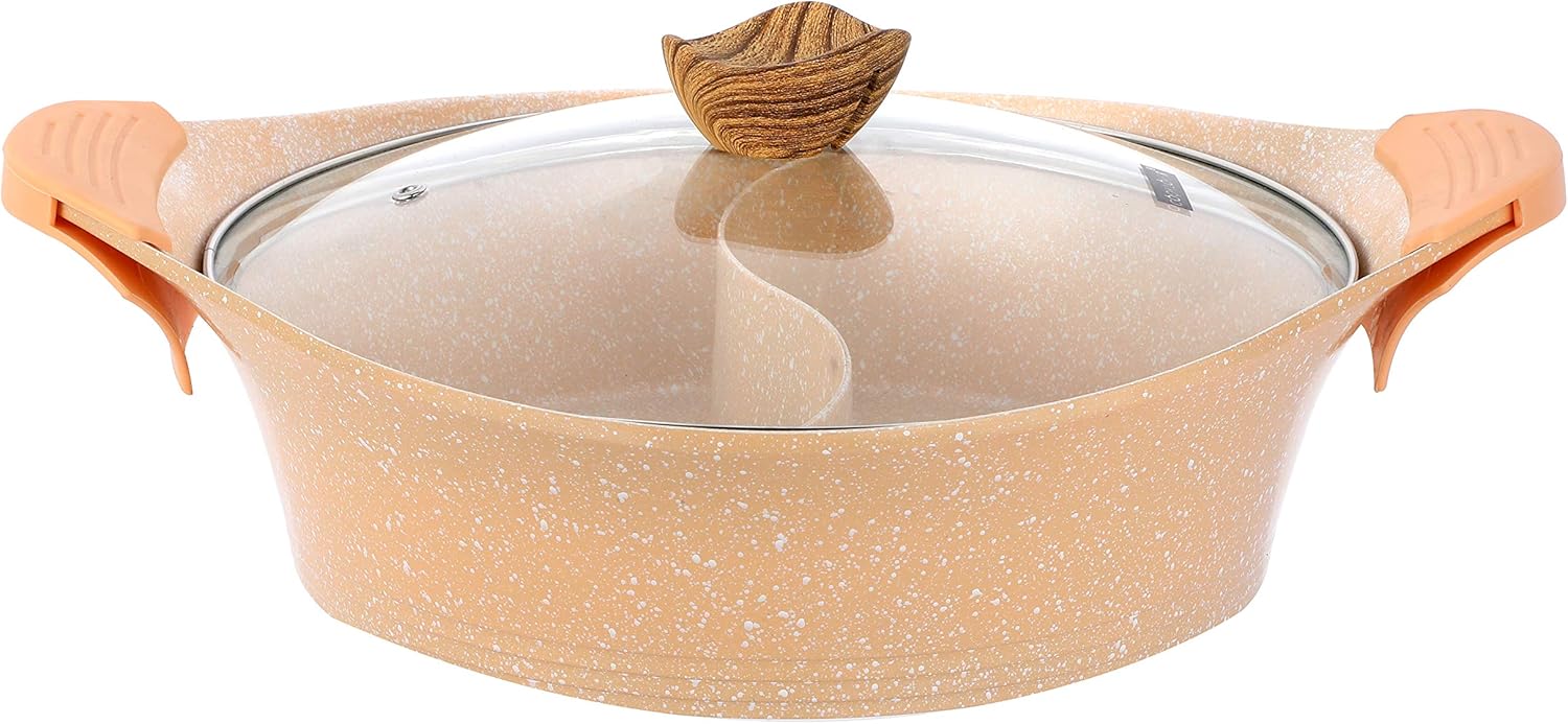 Nonstick Hot Pot Induction Ceramic Coating Shabu Shabu Hot Pot with