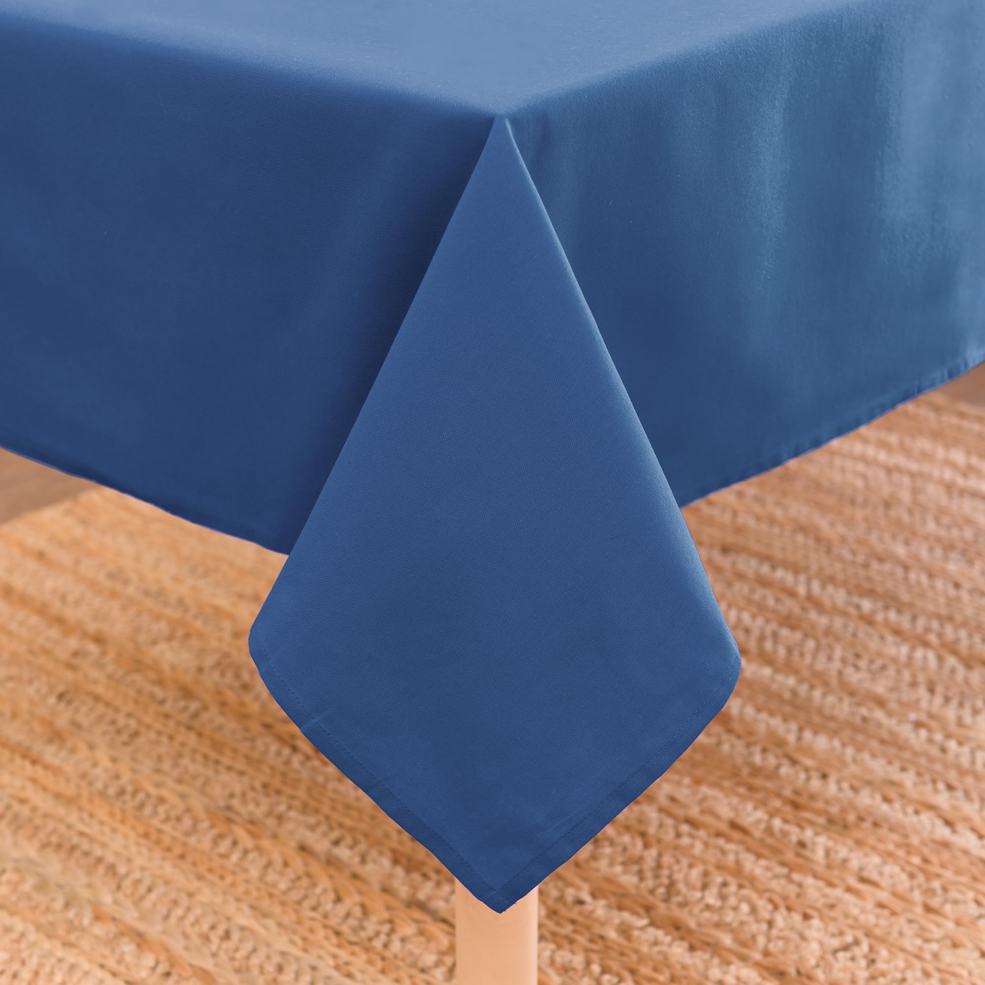 Encasa XO Dining Table Cover | 56x91 in Cotton Canvas Rectangular Tablecloth | Machine Washable, Cobalt Table Cloth for Indoor & Outdoor Dining, Durable, Easy-Care | Suitable for Any Occasion — image 1