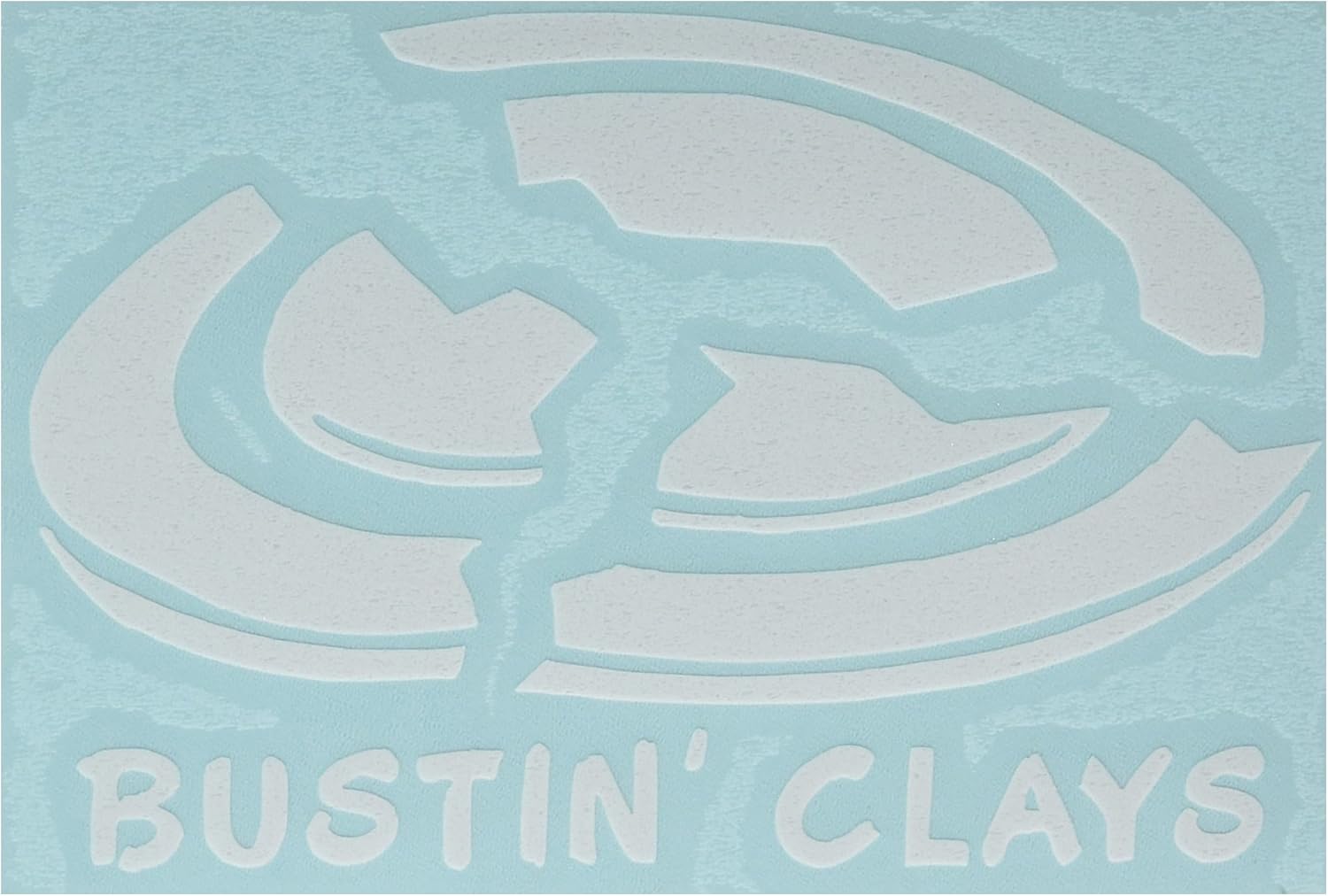 Clay Pigeon Shooting Clay Target Shooting Vinyl Decal Sticker|White|Cars Trucks Vans SUV Laptops Wall Art|5.25" X 3.5"|CGS546