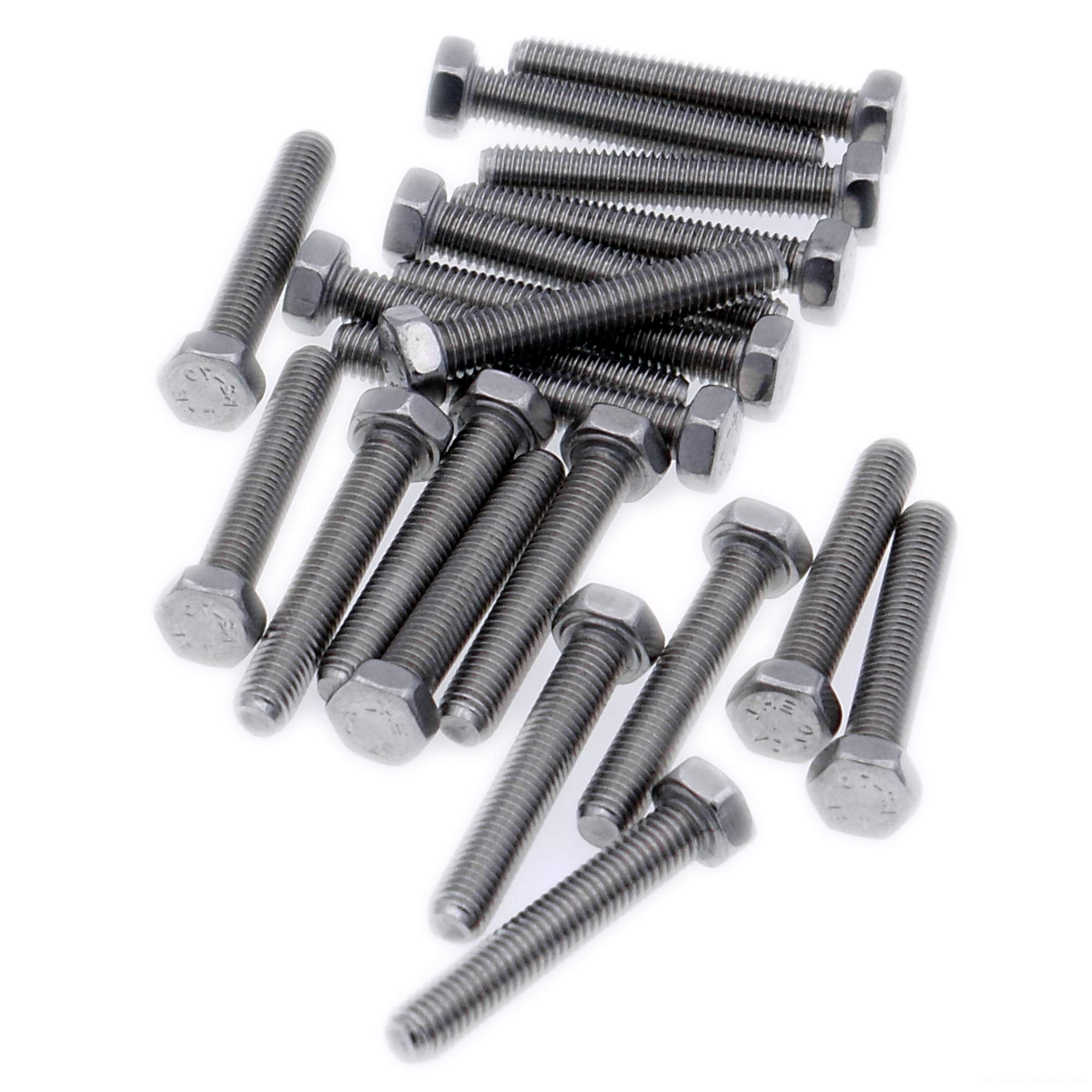 M5 (5mm x 16mm) Hex Bolt (Fully Threaded Setscrew) - Stainless Steel (A2) (Pack of 20)