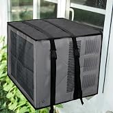 Luxiv Mesh Window AC Cover for Outdoor Summer Window Air Conditioner Unit | 4 Sizes Available, Use Even Window AC Unit Working, Mesh Cover With 2 Adjustable Straps, Outdoor Dust And Sun Protection