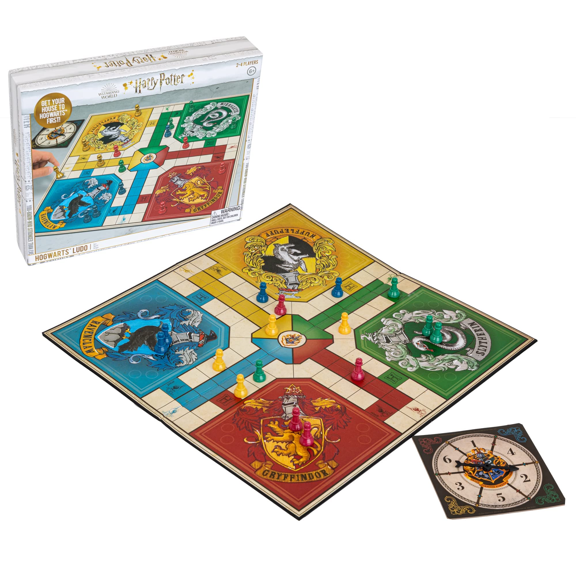 Paladone Hogwarts Ludo - Family Night Board Game - Ages 6+ 2-4 Players - Officially Licensed Harry Potter Merchandise