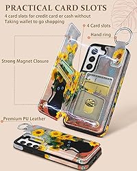 Shorogyt for Samsung S22 Wallet Case with Card