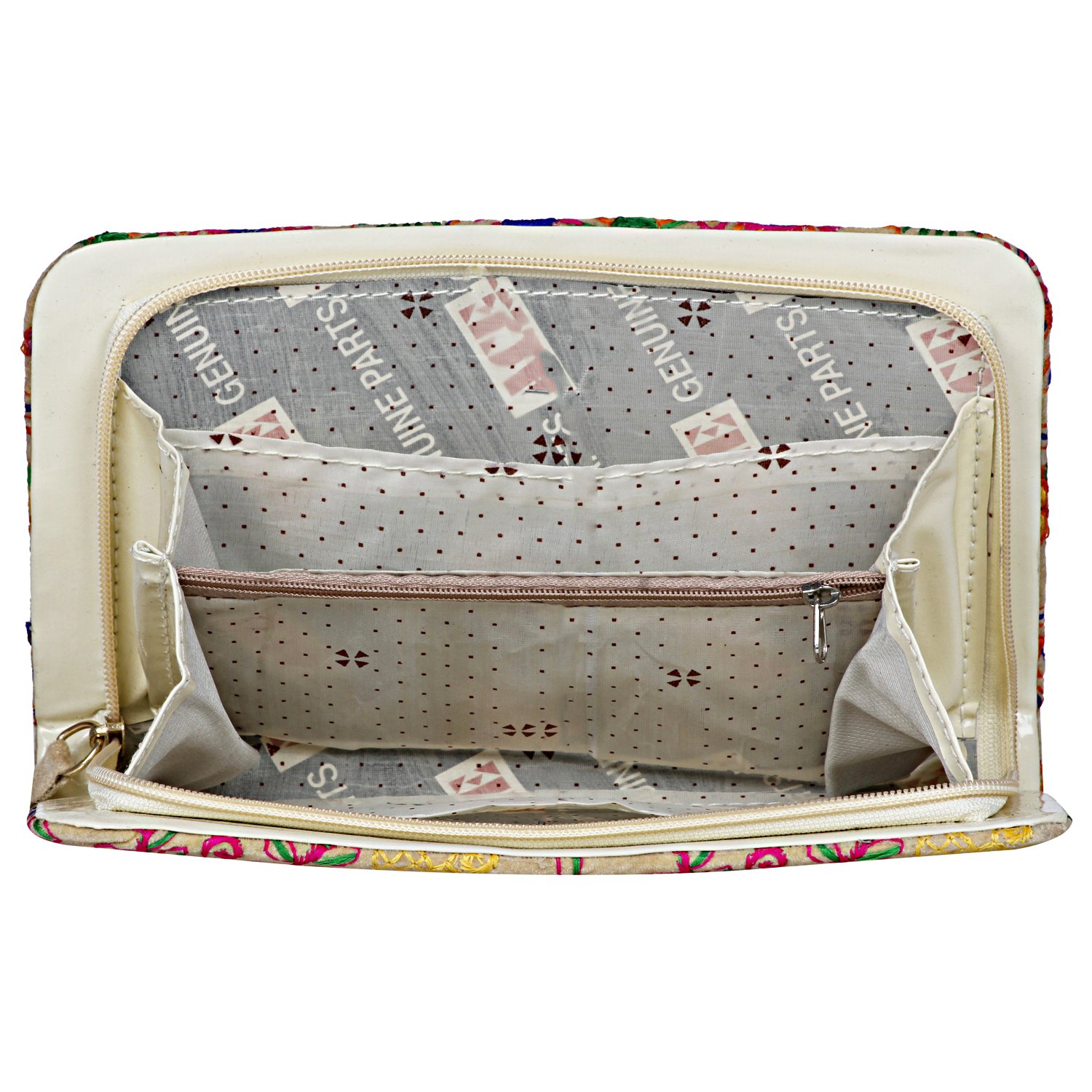 aadhunik libaas women's multicolor embroidery clutch