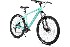 HH HILAND HILAND 26 Inch 27.5 Inch Mens Womens Mountain Bike, 21 Speed Mountain Bicycle with Dual Disc Brake, Front Suspension Fork, High Carbon Steel Frame Urban Commuter Bike for Adults