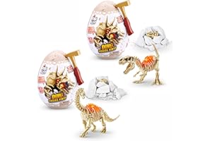 Robo Alive Mini Dino Fossil Find (2 Pack, T-Rex & Brontosaurus) by ZURU Boys 5+ Dig and Discover, STEM, Excavate Prehistoric Fossils, Educational Toys, Great Science Kit Gift for Girls and Boy