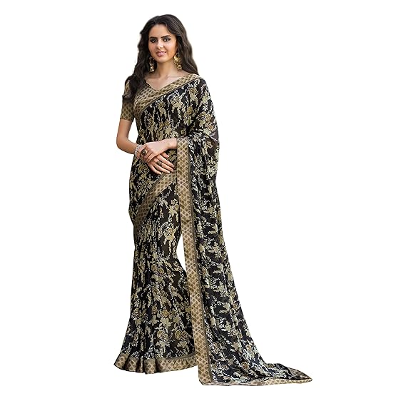 Women Pure Georgette Printed Saree