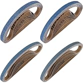 BRESUCNY 1/2 x 18 Inch Zirconia Sanding Belts 40-120 Grit 32PCS | Long-Lasting Zirconia Sanding Belts for Belt Sander, Ideal for Metal Grinding, Polishing, Derusting &amp; Woodworking