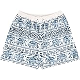 BOOMLEMON Mens Mesh Graphic Print Shorts Casual Fashion Cool Shorts Retro Active Gym Streetwear Short Pants