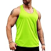 Babioboa Men's Tank Tops Gym Muscle Shirts Mesh Quick Dry Bodybuilding Sleeveless T-Shirt Y-Back Workout Sports Fitness