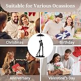 Sziqiqi Iron Anniversary Couple Figurines Umbrella Heart Base view 6