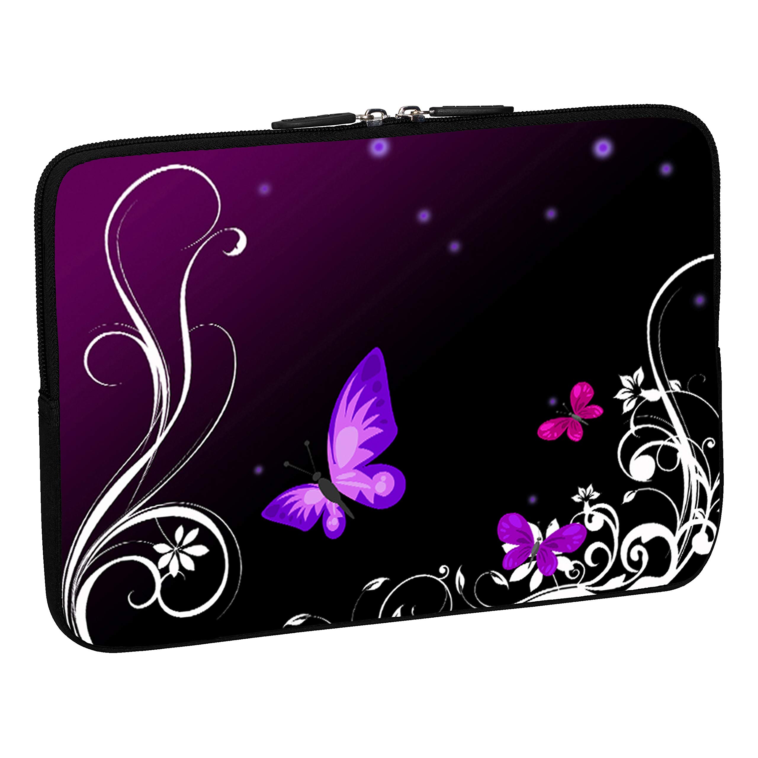 PEDEA Laptop Bag Case Design Sleeve for 15.6 inch, Purple Butterfly — image 1