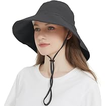 Chapeau De Soleil Unisexe EINSKEY - Large Bord Pliable, Trou Pour Queue De Cheval, Réglable Chapeau Pêche Randonnée Unisexe