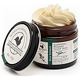Hearth and Homestead: Handmade Blue Outback Australian Whipped Tallow Balm with Emu, Jojoba, Sandalwood, and Blue Cypress - 1.3 oz -