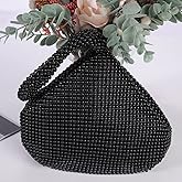ele ELEOPTION Women's Beaded Black Clutch Purses for Women Clutch Purse Triangle Lady Evening Bag for Cocktail Wedding Party for 6.0inch Android IOS Phones