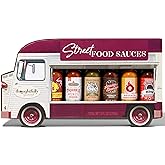Street Food Sauce Gift Set, Hot Sauce &amp; BBQ Sauce Collection, Set of 6 | Grilling Condiments, Backyard BBQ, Global Street Food, Foodie Gift, Grill Master Gift &amp; Heat Lovers