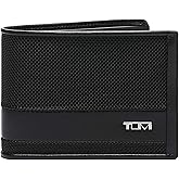 TUMI Alpha Double Billfold, Men's Premium Wallet, Black | Men's Ballistic Nylon &amp; Leather Wallet, TUMI ID Lock RFID, 6 Card Slots, Hidden Pocket, 2 Bill Sections, Gift Box