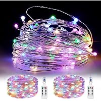 Fairy Lights Plug in - 33 FT 100 LED USB Powered 16 Multi Colors ...