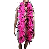 Flydreamfeathers 60 Gram, 2 yards Long Chandelle Feather Boa Great for Party, Wedding, Halloween Costume, Decoration