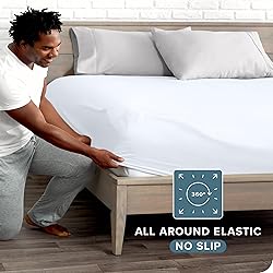 Bare Home Fitted Bottom Sheet Queen Size - Premium