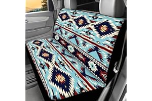 WELLFLYHOM Southwest Aztec Car Accessories Bench Seat Cover for Trucks Navajo Tribal Car Seat Covers for Women Men Saddle Blanket Seat Cover Universal Fit SUV Van Sedan, 2 Piece