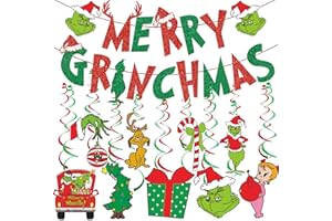 TTDQ Merry Grinchmas The Green Christmas Decorations Xmas Party Decorations Christmas Party Decorations The Green Christmas Decor