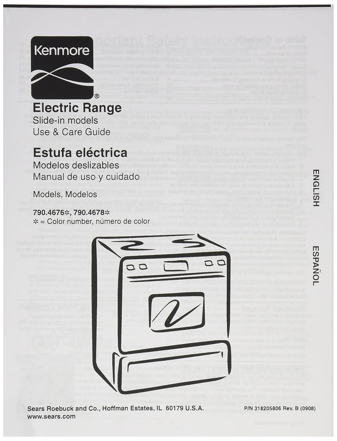GENUINE Frigidaire 318205806 Range/Stove/Oven Owner Manual
