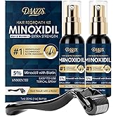 5% Minoxidil Hair Growth for Men and Women: Regrowth Topical Solution for Beard Spray Kit - Extra Strength Treatment with Minoxidil and Biotin for Hair loss & Thinning to Grow Thicker Serum - 2PCS