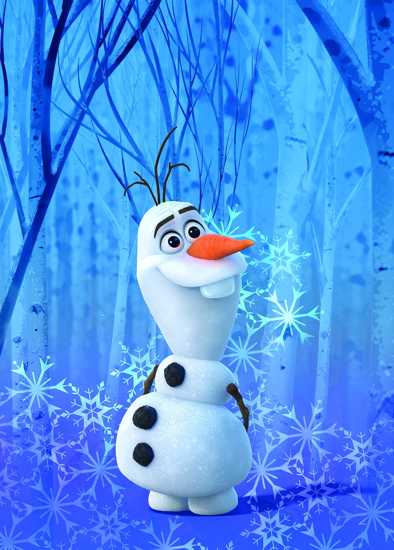 Komar Disney Wall Picture Frozen Olaf Crystal | Children's Room Decoration Art Print | Without Frame | WB067-50x70 | Size: 50 x 70 cm (Width x Height) — image 1