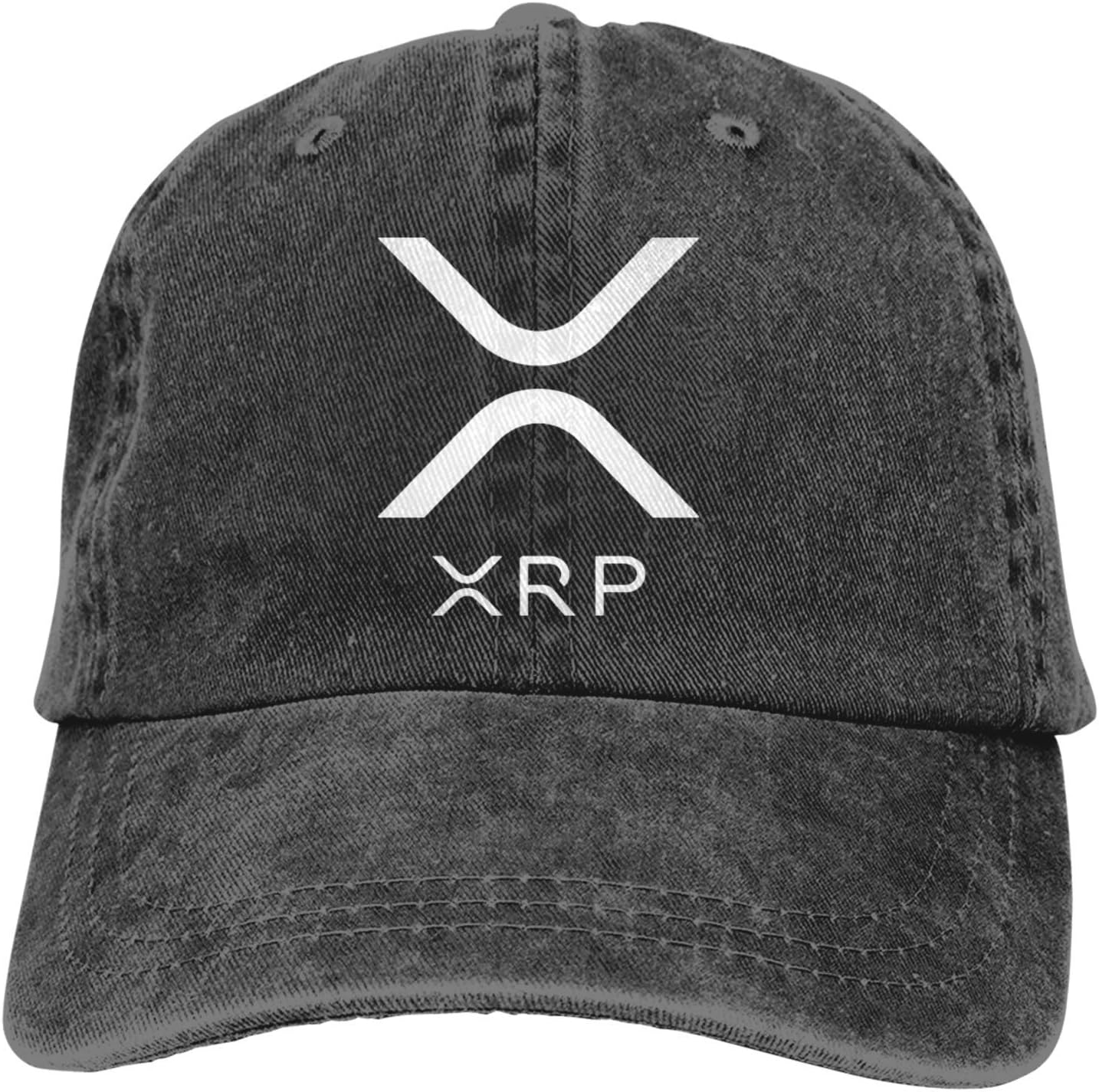 For Adults SHENBIAN XRP Ripple Baseball Cap - Adjustable Black Crypto Hat  Adjustable Black Hat