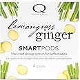 Qtica Perfect Pedicure Set 4 Step System Kit including Smartpods of Fresh Soak, Sugar Scrub, Moisture Mask, and Luxury Lotion (Lemongrass Ginger)