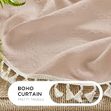 Joydeco Dusty Pink Boho Curtains 96 Inches Long 2 Panels Rod Pocket view 4