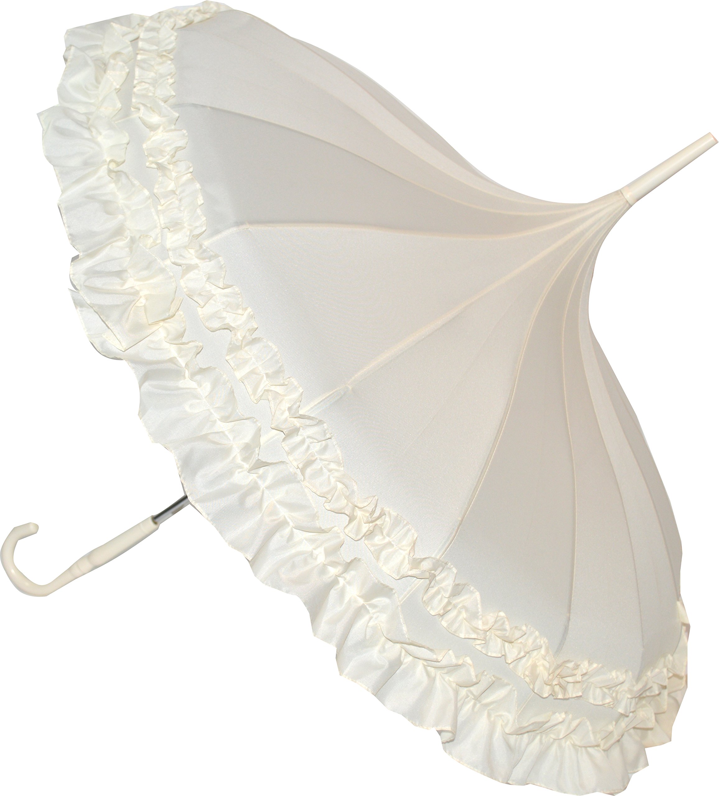 Classic Fringe Pagoda Umbrellas, Beige, 90 cm, Umbrella Cane