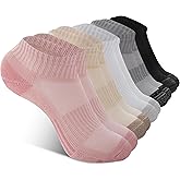 BAMBOO COOL Ankle Socks Womens Athletic Running Socks Moisture-Wicking Bamboo Viscose Cushioned Anti-Blister 5/6 Pairs
