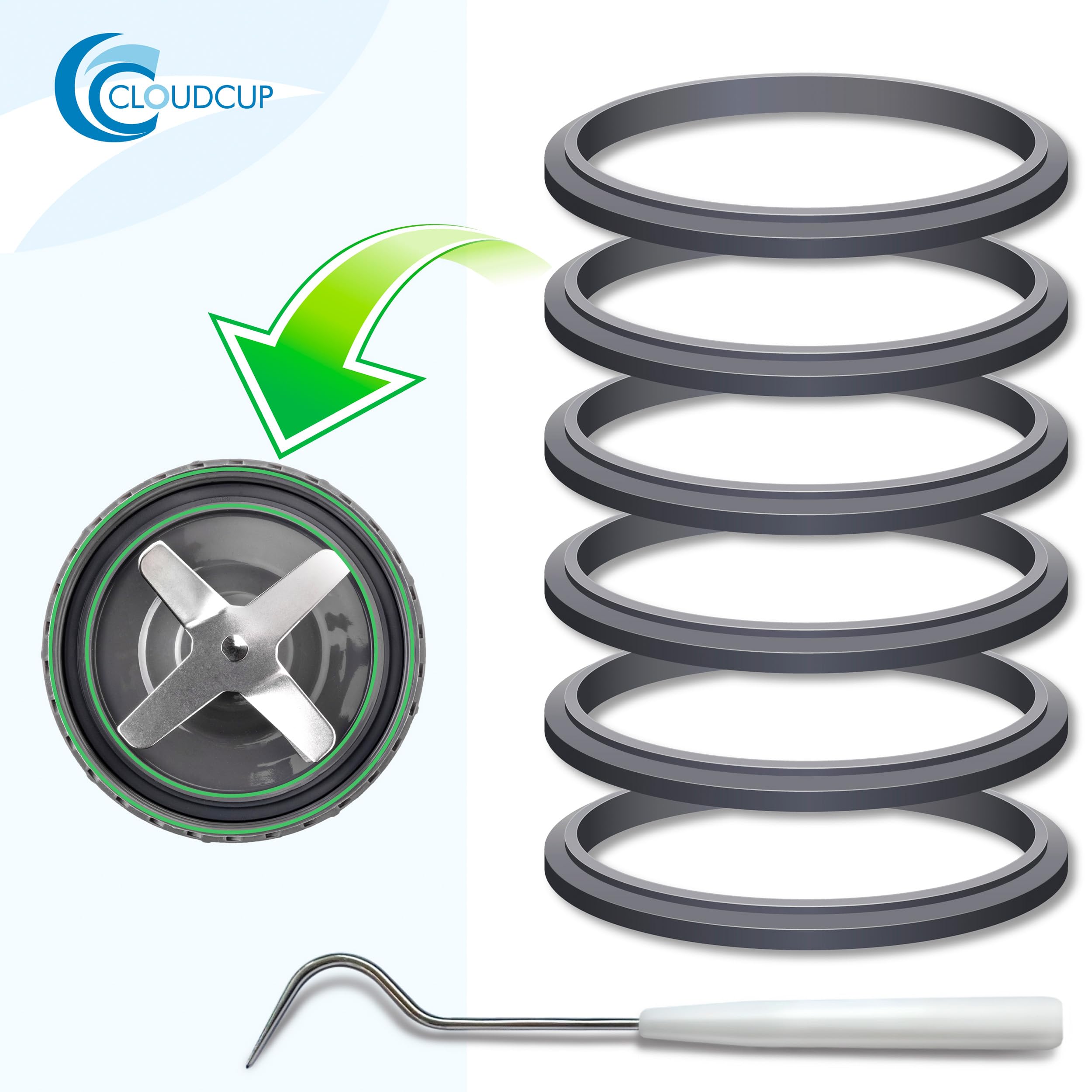 Gasket Replacement Rubber Ring Seal Rings Gaskets Part for Nutribullet Replacement Parts Accessories Blender 900 Series 600W and 900W