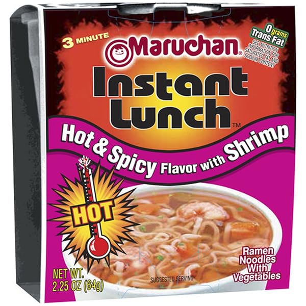 MARUCHAN HOT & SPICY FLAVOR WITH SHRIMP INSTANT...