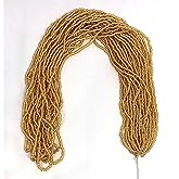 Czech 11/0 Glass Seed Beads, Silver Lined - 12 String Hanks, Multi Colors (Gold)