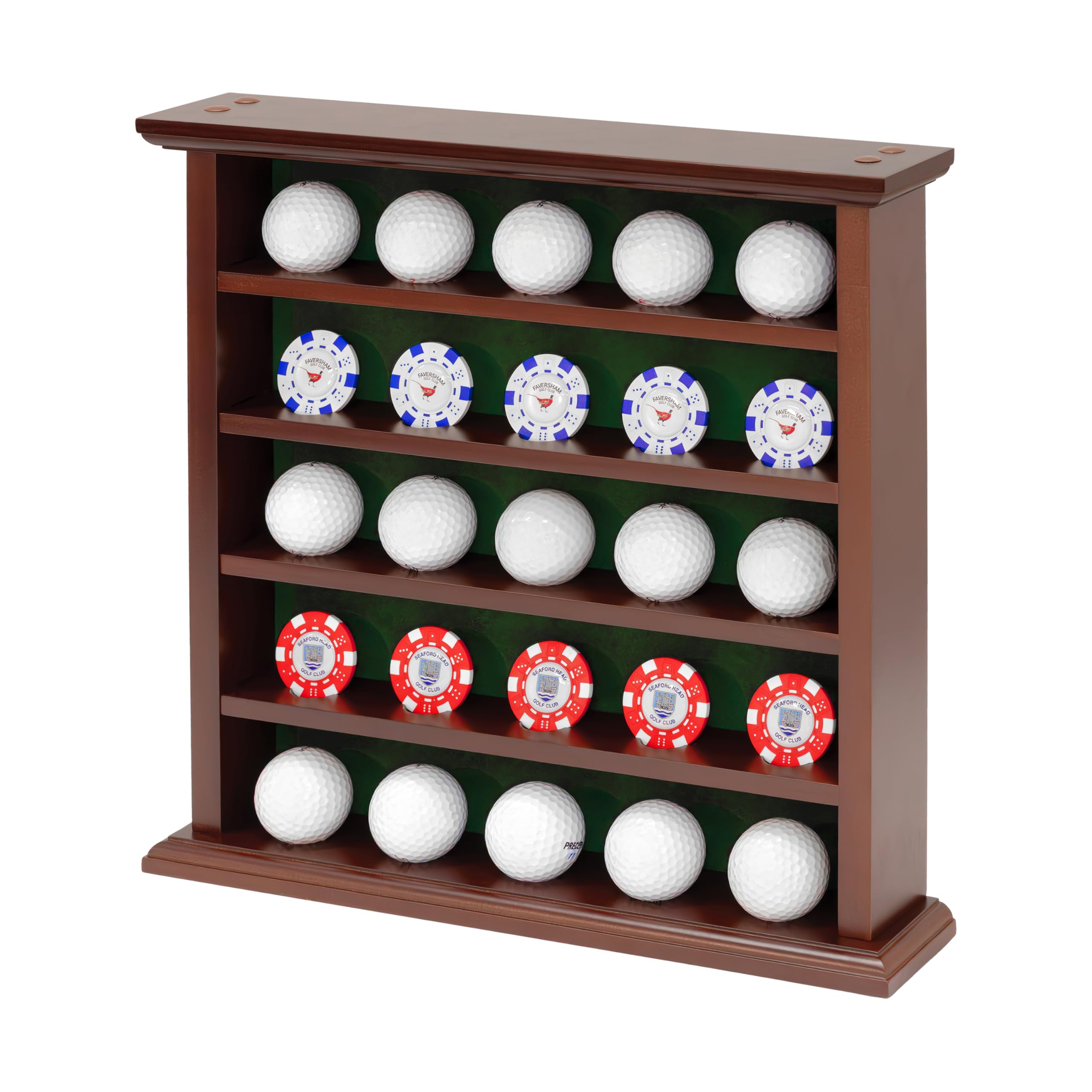 Longridge Golf Balls Display Wood Cabinet 25 Ball