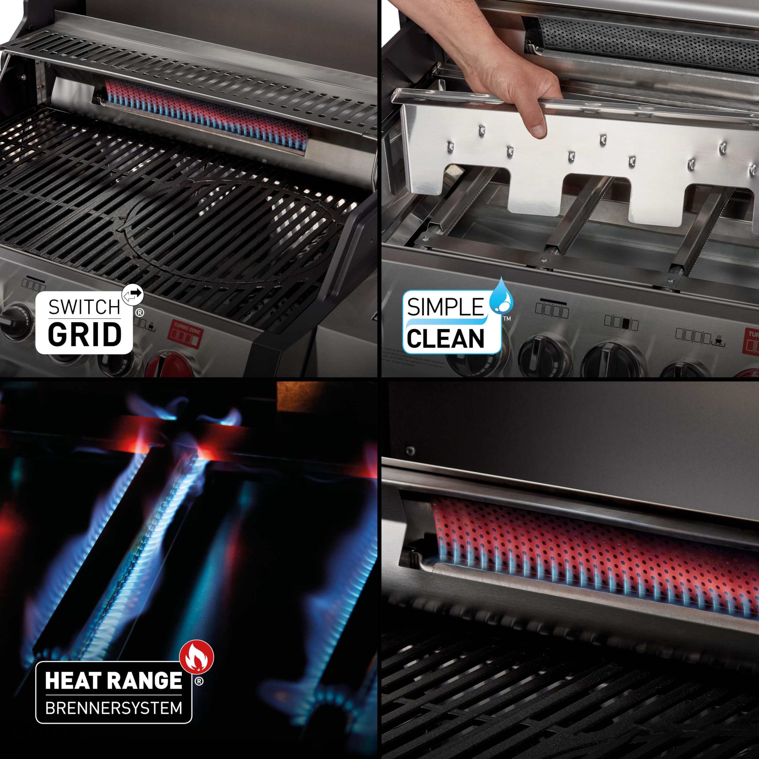 Enders® Gasgrill MONROE PRO 4 SIK TURBO, 4-Edelstahlbrenner, Seitenkocher, Infrarot-Backburner, PanoVision Sicht, HEAT RANGE™-Brenner, SWITCH GRID™, 800 °C TURBO ZONE™, SIMPLE CLEAN™ #8378 4