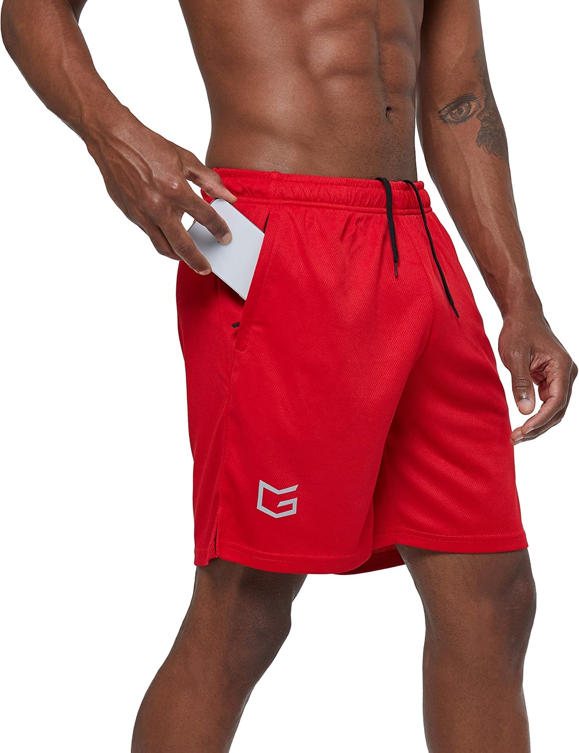 G Gradual Men's 7" Workout Running Shorts Quick Dry Lightweight Gym Shorts with Zip Pockets: Clothing