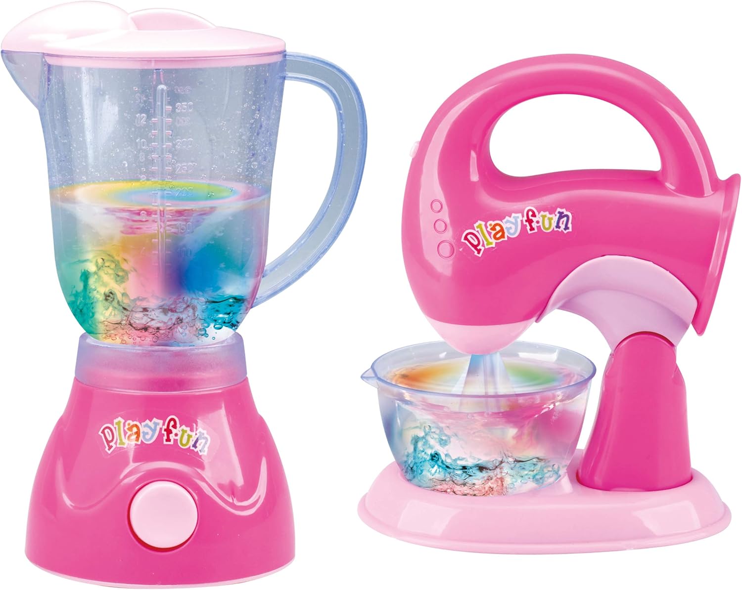 Pink Blender and Mixer Kitchen Appliances Toy Set for kids with Light
