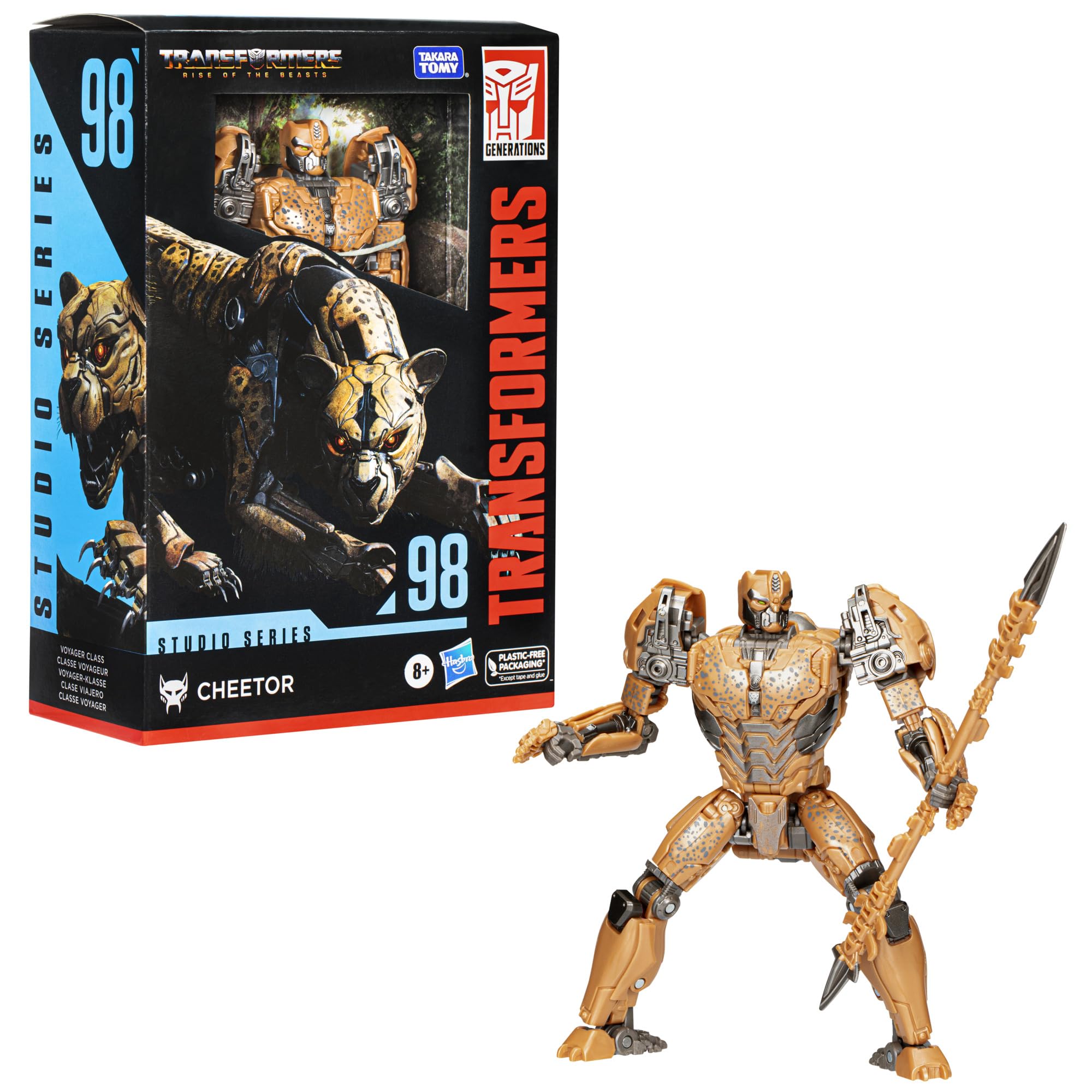 Transformers Studio Series Voyager 98 Rise of the Beasts Cheetor 16.5 cm Action Figure