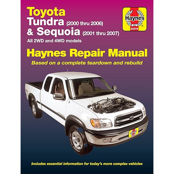 H92078 Haynes 2000-2006 Toyota Tundra 2001-2007 Sequoia Repair
