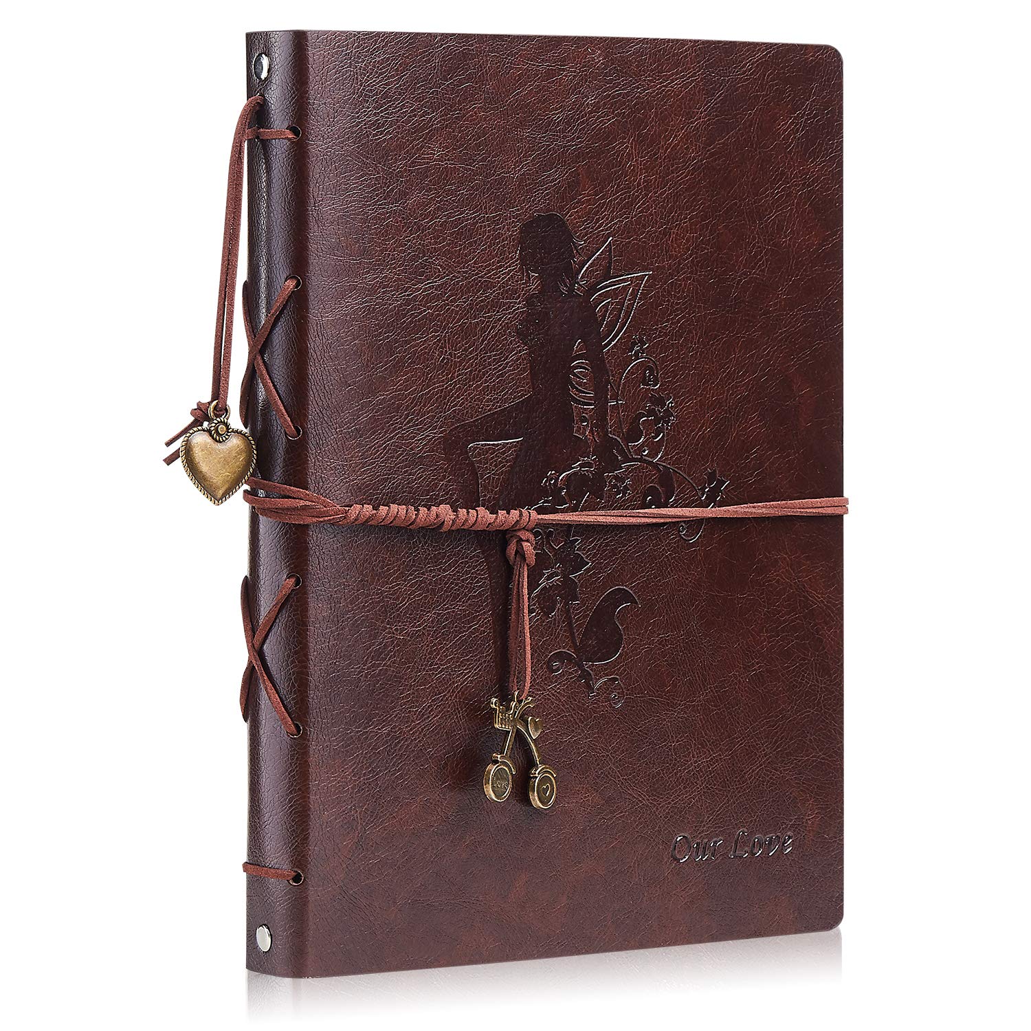 Minlna Leather Photo Album, DIY Vintage Photo Album,Memory Book,Used to Store Photos and Record Life.