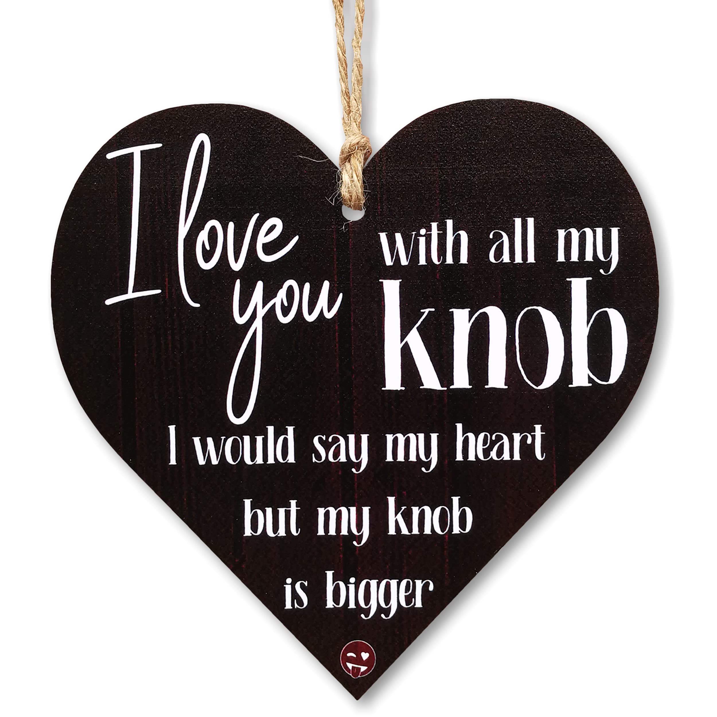CARISPIBET I love you with all my knob |home decorative sign bedroom decoration house hanging ornament 5" x 5"