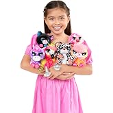 COCO Surprise Neon (Random 3 Pack) by ZURU Randomly Assorted Surprise Animal Plush Toys with Baby Collectible Pencil Topper Character Toy in Cone Mystery 3 Pack