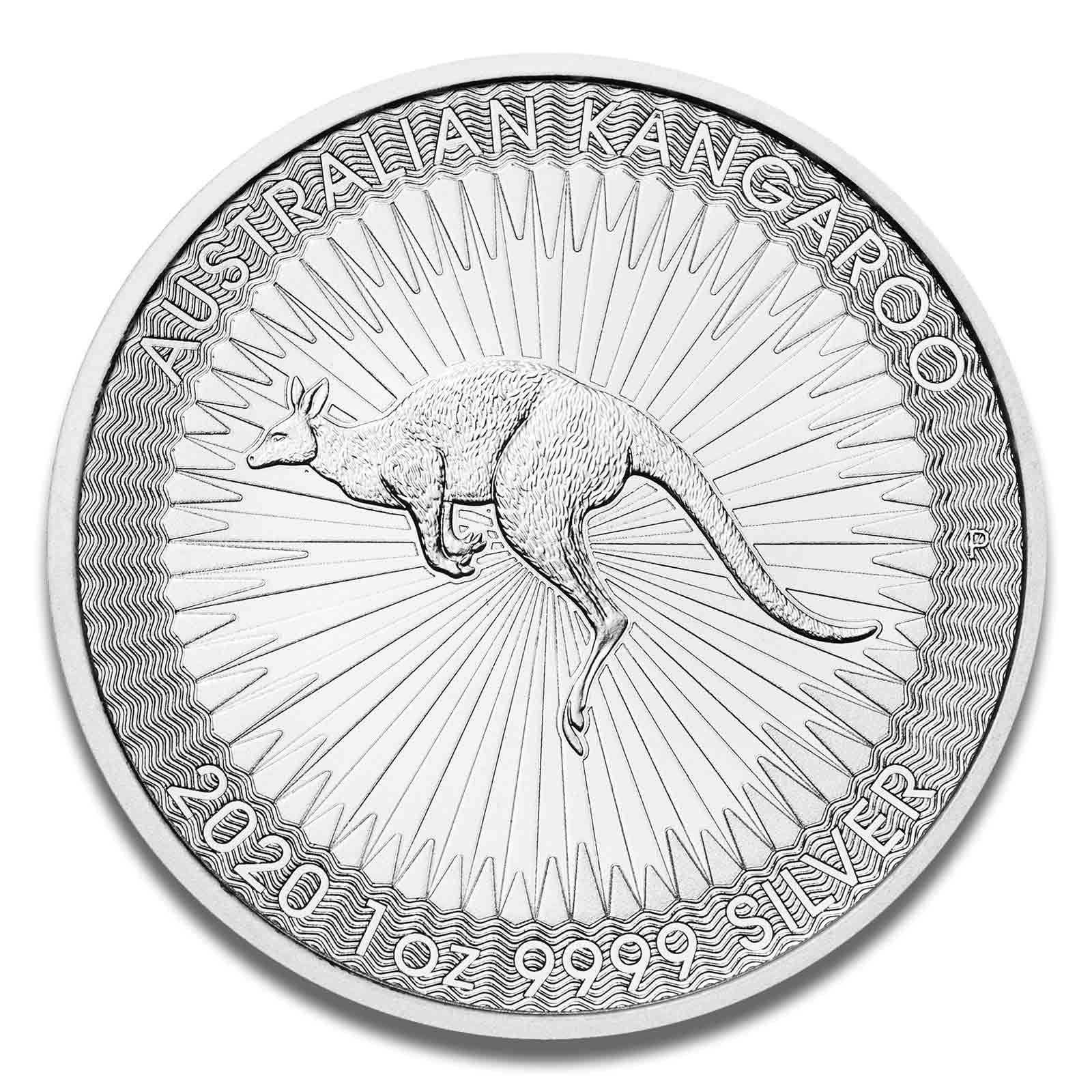 Kangaroo Silver Coin - 2020-1 - 1 oz, Silver Coin - newly minted - Individually Packed in Coin Capsule
